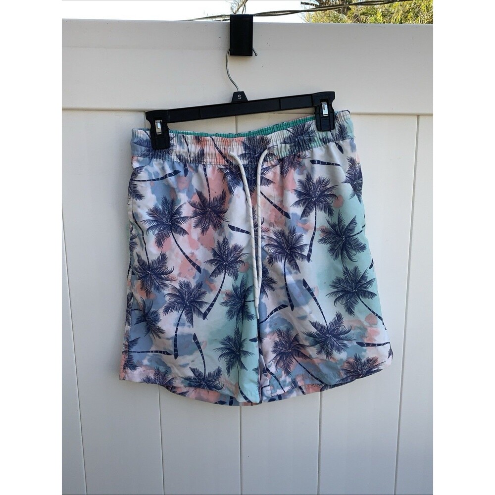 No Boundaries Bathing Suit Swim Trunks Shorts Small S 28-30 Hawaiian Blue